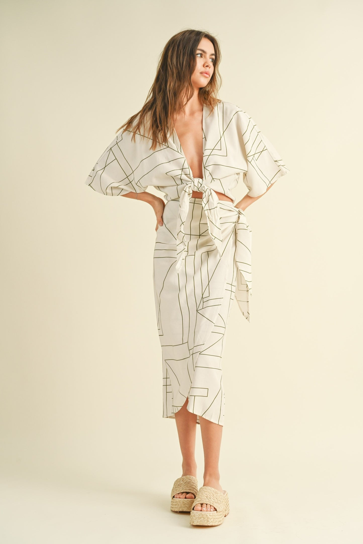 Linen Mido Skirt Set