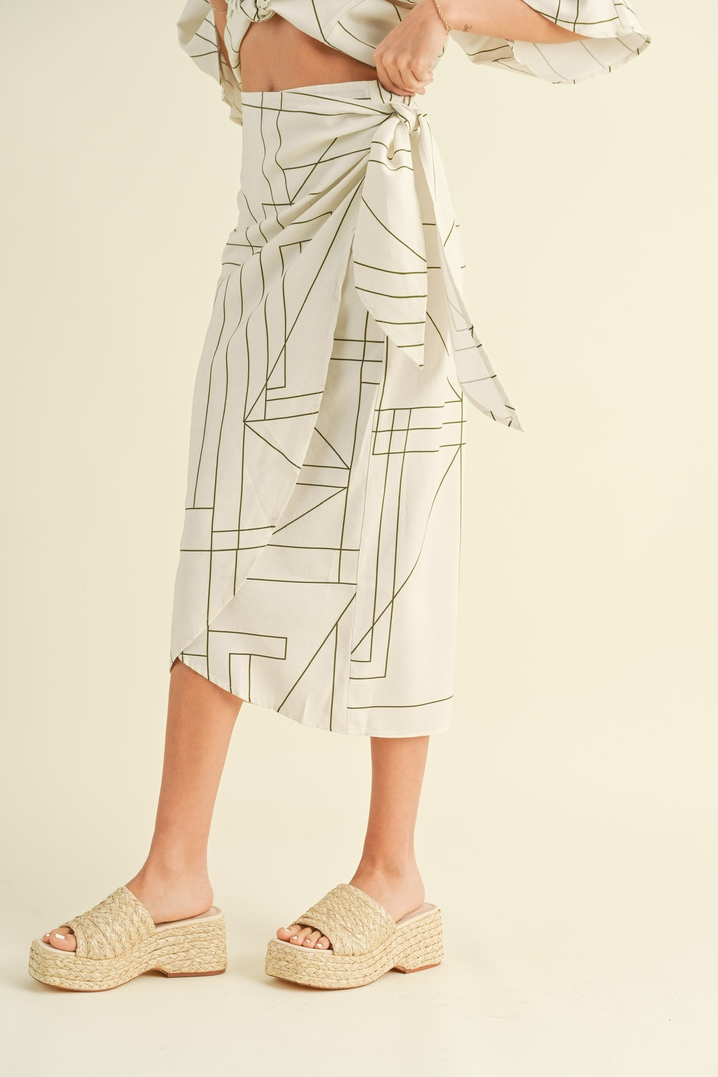 Linen Mido Skirt Set