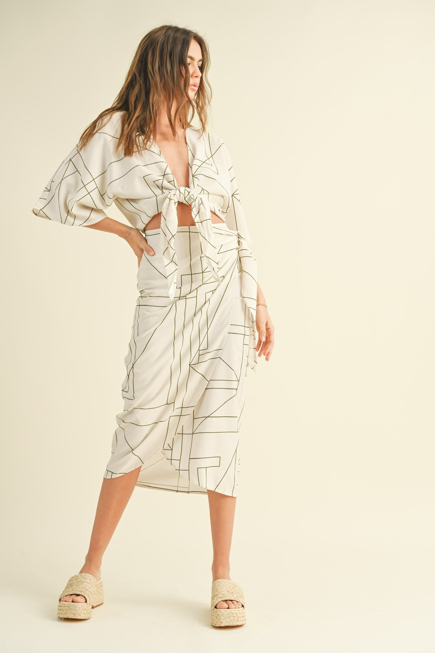 Linen Mido Skirt Set