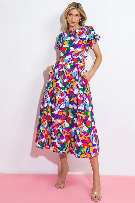 Vestido estampado-escote atras