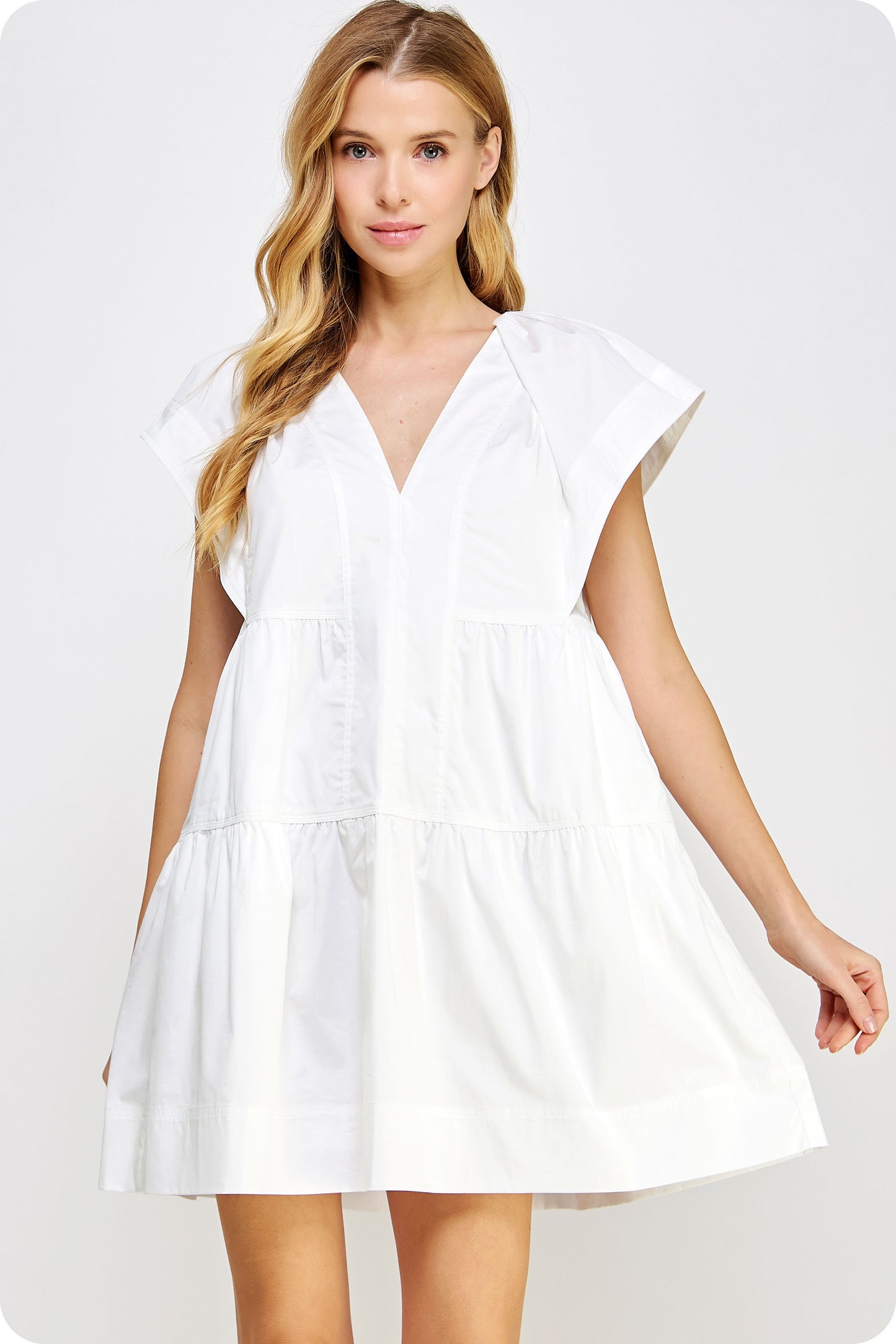 Vestido blanco ancho