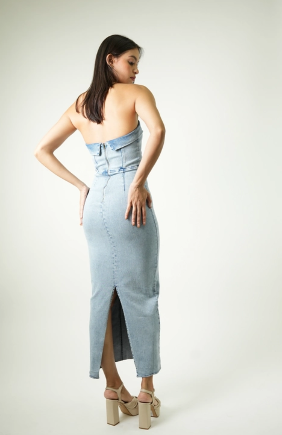 Heydi Denim Midi Dress