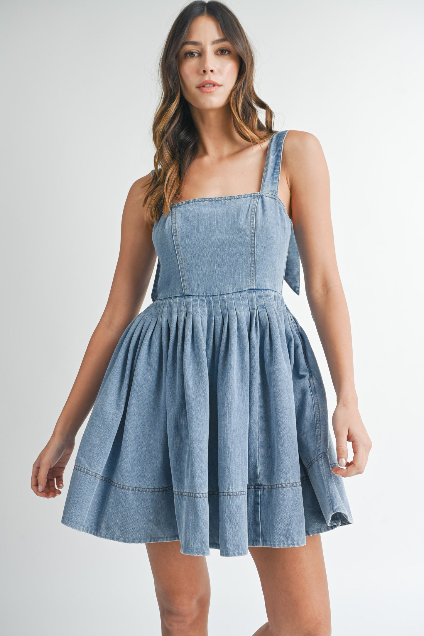 Vestido jean corto