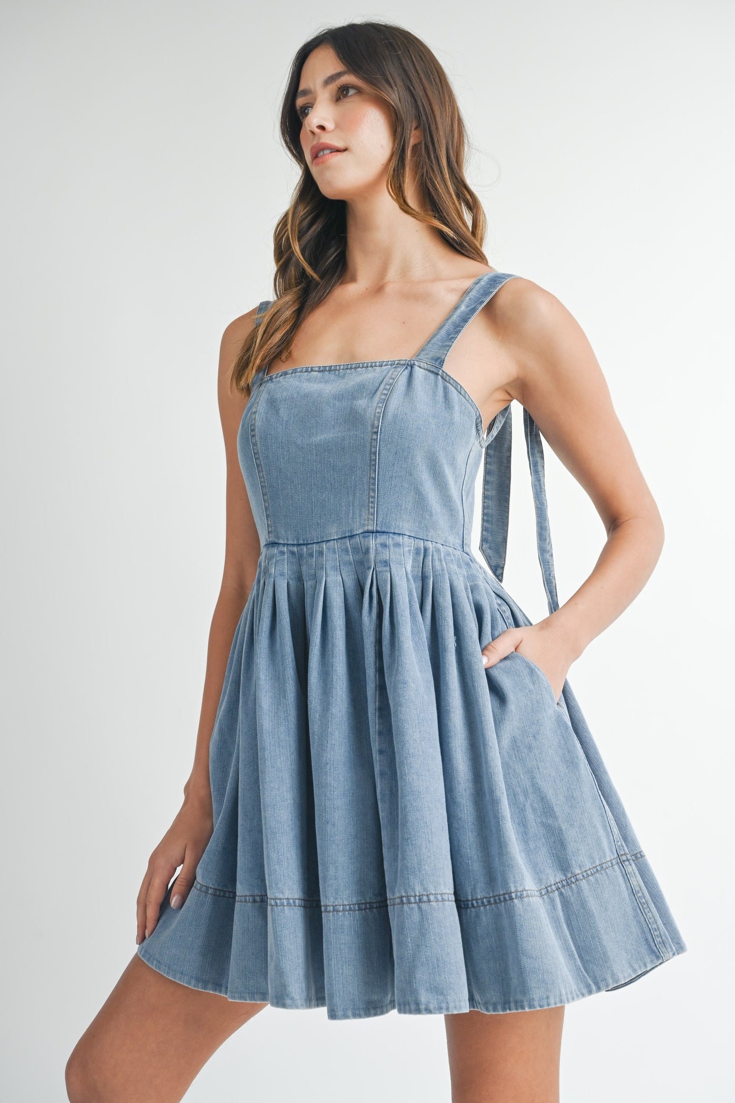 Vestido jean corto