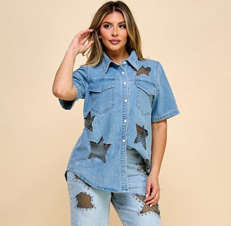 Camisa Jean Estrellas