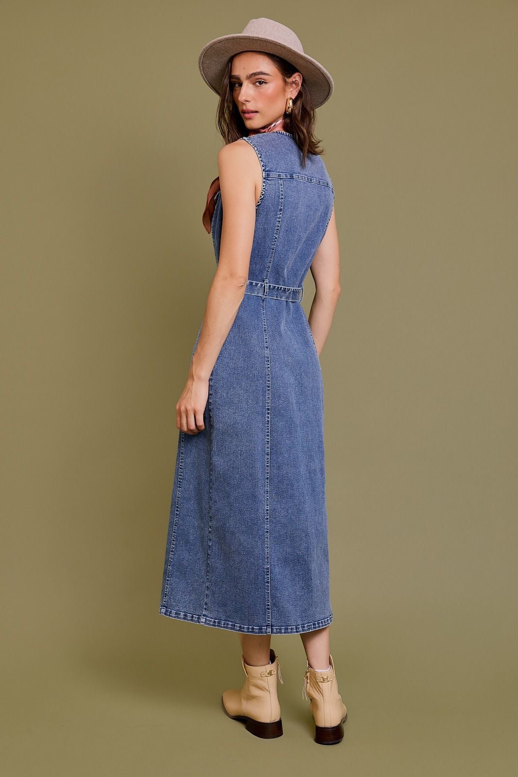 Denim Midi Dress