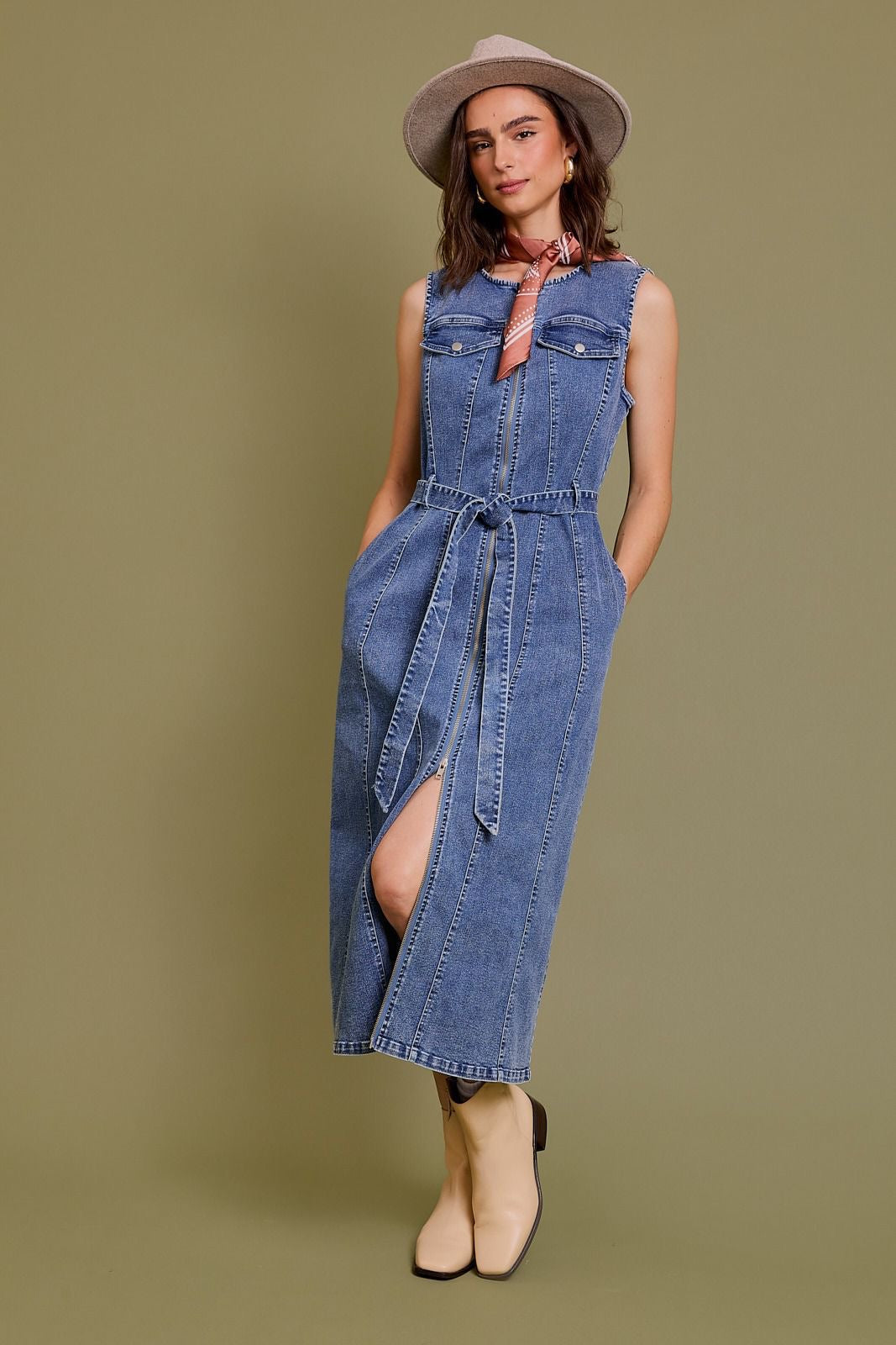 Denim Midi Dress